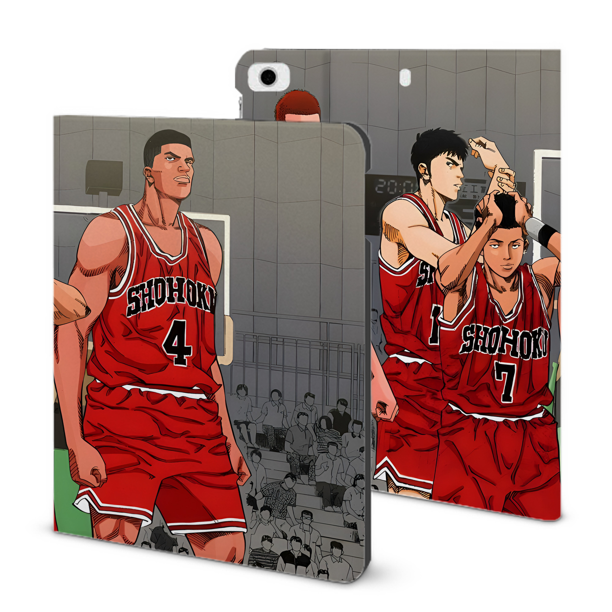 （画像用） SLAM DUNK／スラムダンク IPad ケース ブック型 PUレザー TPU 耐衝撃 軽量 薄型 ペン収納なし 全面保護 IPad 各モデル対応